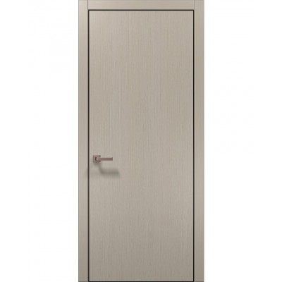 Двері Папа Карло PLATO PL-01 Дуб кремовий, кромка алюміній чорний