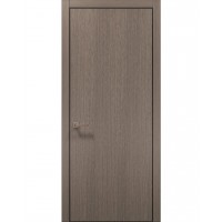 Двері Папа Карло PLATO PL-01 Дуб сірий, кромка алюміній чорний