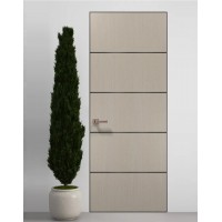 Двери скрытые Папа Карло PL-02 Дуб кремовый, кромка алюминий черный