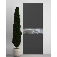 Двери скрытые Папа Карло PL-03 Темно серый супермат, кромка алюминий серебро