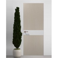 Двери скрытые Папа Карло PL-03 Дуб кремовый, кромка алюминий серебро