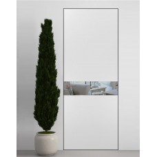 Двері приховані Папа Карло PL-03 Білий матовий, кромка алюміній чорний