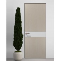 Двери скрытые Папа Карло PL-03 Дуб кремовый, кромка алюминий черный