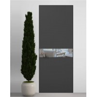 Двери скрытые Папа Карло PL-03 Темно серый супермат, кромка алюминий черный