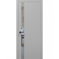 Двери Папа Карло PLATO PL-04 Серый матовый, кромка алюминий серебро