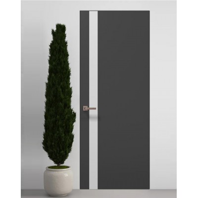 Двері приховані Папа Карло PL-04 Темно сірий супермат, кромка АВС