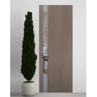 Двері приховані Папа Карло PL-04 Дуб сірий, кромка алюміній срібло