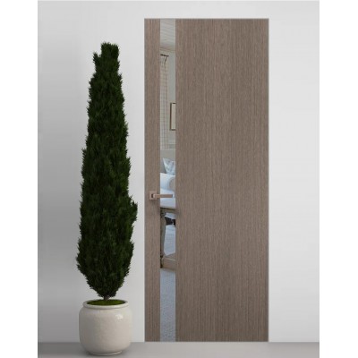 Двери скрытые Папа Карло PL-04 Дуб серый, кромка алюминий серебро