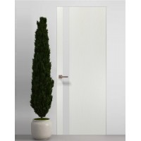 Двери скрытые Папа Карло PL-04 Ясень белый, кромка алюминий серебро