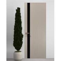 Двери скрытые Папа Карло PL-04 Дуб кремовый, кромка алюминий серебро