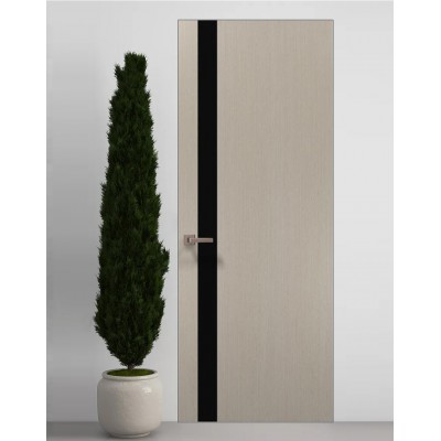 Двери скрытые Папа Карло PL-04 Дуб кремовый, кромка алюминий серебро