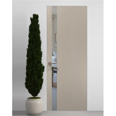 Двери скрытые Папа Карло PL-04 Дуб кремовый, кромка алюминий серебро