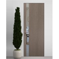 Двери скрытые Папа Карло PL-04 Дуб серый, кромка алюминий черный