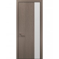 Двері Папа Карло PLATO PL-05 Дуб сірий, кромка алюміній чорний