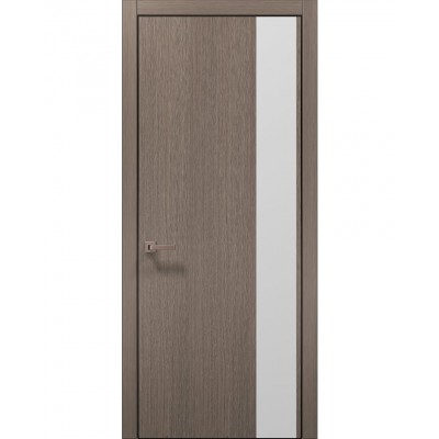 Двери Папа Карло PLATO PL-05 Дуб серый, кромка алюминий черный