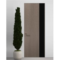 Двері приховані Папа Карло PL-05 Дуб сірий, кромка алюміній срібло