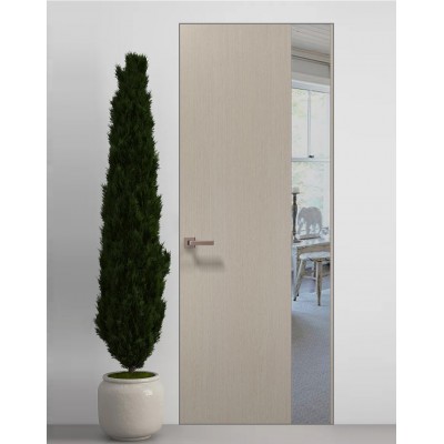 Двери скрытые Папа Карло PL-05 Дуб кремовый, кромка алюминий серебро