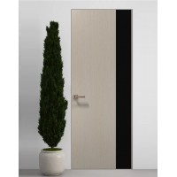 Двери скрытые Папа Карло PL-05 Дуб кремовый, кромка алюминий серебро