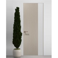 Двери скрытые Папа Карло PL-05 Дуб кремовый, кромка алюминий серебро