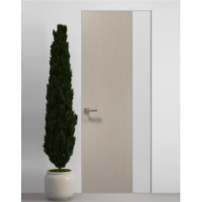 Двери скрытые Папа Карло PL-05 Дуб кремовый, кромка алюминий серебро