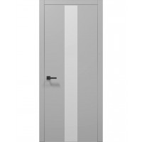 Двери Папа Карло PLATO PL-06 Серый матовый, кромка алюминий серебро