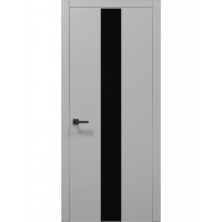 Двери Папа Карло PLATO PL-06 Серый матовый, кромка алюминий серебро
