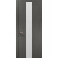 Двері Папа Карло PLATO PL-06 Бетон сірий, кромка алюміній чорний
