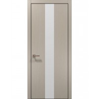 Двері Папа Карло PLATO PL-06 Дуб кремовий, кромка алюміній чорний