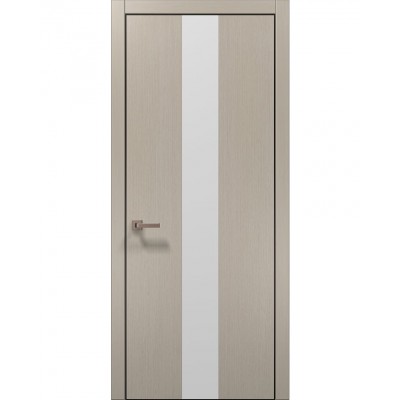 Двері Папа Карло PLATO PL-06 Дуб кремовий, кромка алюміній чорний