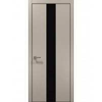 Двері Папа Карло PLATO PL-06 Дуб кремовий, кромка алюміній чорний