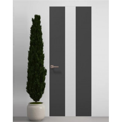 Двері приховані Папа Карло PL-06 Темно сірий супермат, кромка АВС