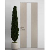 Двери скрытые Папа Карло PL-06 Дуб кремовый, кромка алюминий серебро