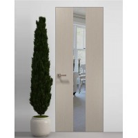 Двери скрытые Папа Карло PL-06 Дуб кремовый, кромка алюминий серебро