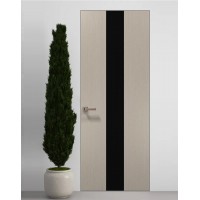 Двери скрытые Папа Карло PL-06 Дуб кремовый, кромка алюминий серебро