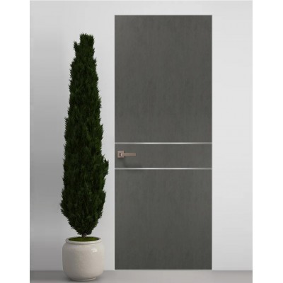 Двері приховані Папа Карло PL-07 Бетон сірий, кромка АВС