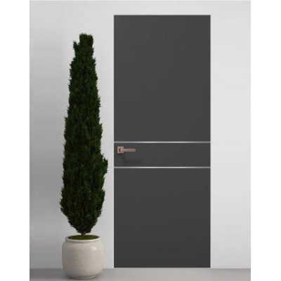 Двері приховані Папа Карло PL-07 Темно сірий супермат, кромка АВС