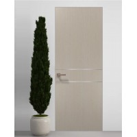 Двери скрытые Папа Карло PL-07 Дуб кремовый, кромка алюминий серебро