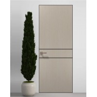 Двері приховані Папа Карло PL-07 Дуб кремовий, кромка алюміній чорний