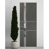 Двери скрытые Папа Карло PL-08 Бетон серый, кромка АВС