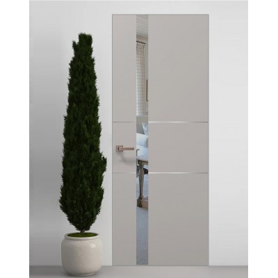 Двері приховані Папа Карло PL-08 Світло сірий супермат, кромка АВС