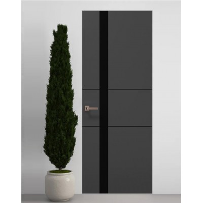 Двері приховані Папа Карло PL-08 Темно сірий супермат, кромка АВС