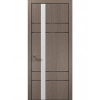 Двері Папа Карло PLATO PL-10 Дуб сірий, кромка алюміній чорний