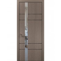 Двері Папа Карло PLATO PL-10 Дуб сірий, кромка алюміній чорний