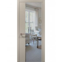 Двери Папа Карло PLATO PL-13 Дуб кремовый, кромка алюминий серебро