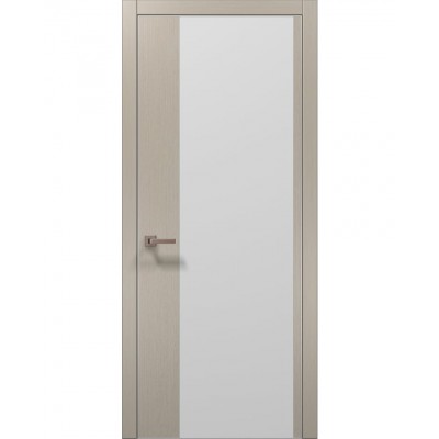 Двері Папа Карло PLATO PL-13 Дуб кремовий, кромка алюміній срібло