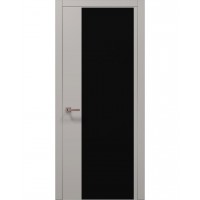 Двері Папа Карло PLATO PL-13 Світло сірий супермат, кромка алюміній срібло