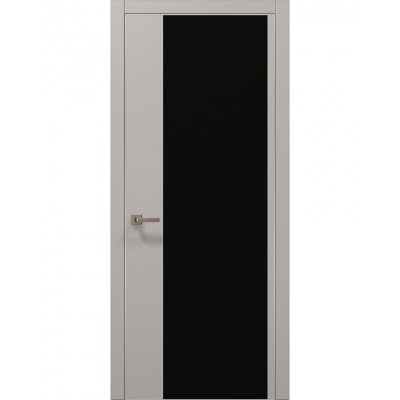 Двери Папа Карло PLATO PL-13 Светло серый супермат, кромка алюминий серебро