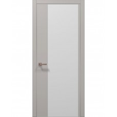 Двері Папа Карло PLATO PL-13 Світло сірий супермат, кромка алюміній срібло