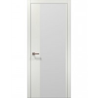 Двері Папа Карло PLATO PL-13 Ясен білий, кромка алюміній срібло