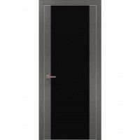 Двері Папа Карло PLATO PL-14 Бетон сірий, кромка алюміній срібло